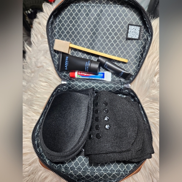 LANVIN for TURKISH AIRLINES first class amenity bag kit zipper travel case - Picture 8 of 11